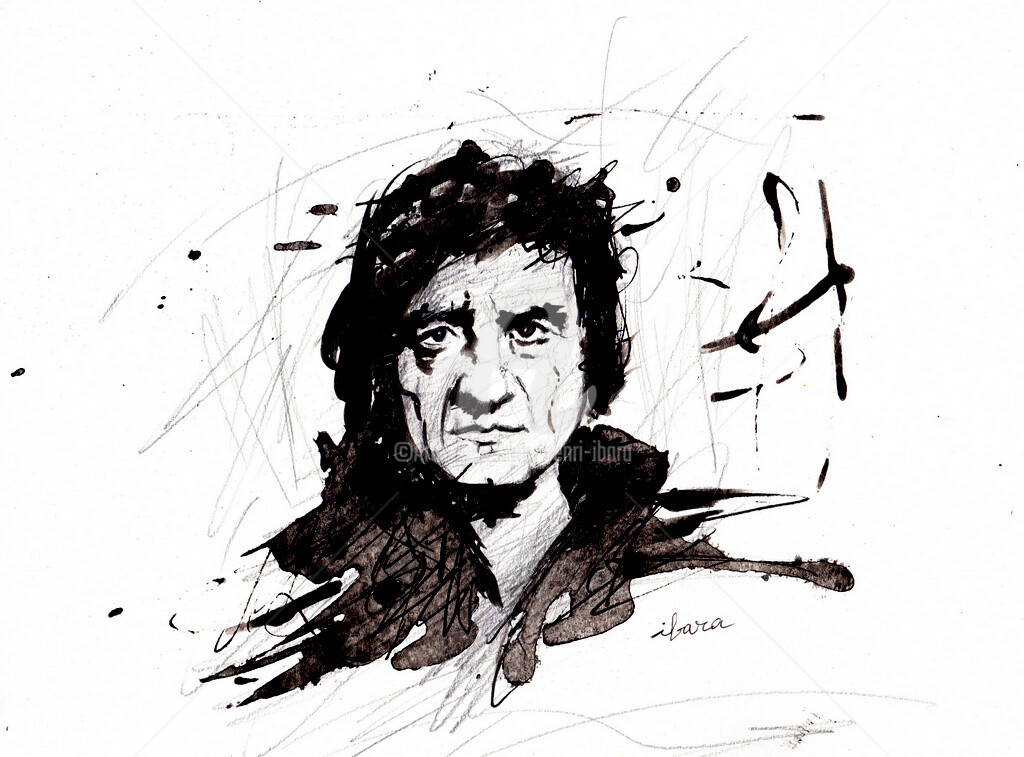 Henri Ibara - Portrait de Johnny Cash
