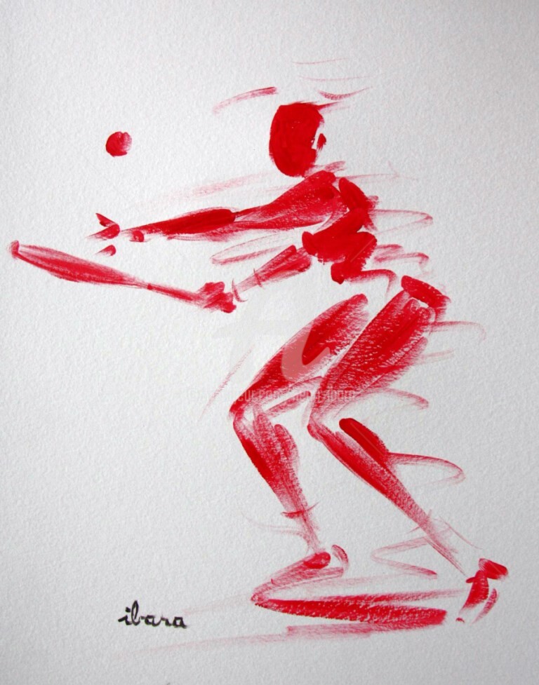 Henri Ibara - tennis-dessin-calligraphique
