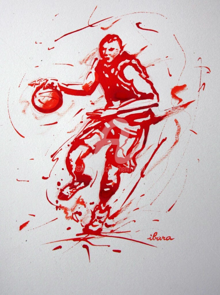 Henri Ibara - basket-n-12-dessin-calligraphique-d-ibara-a-l-encre-rouge.jpg