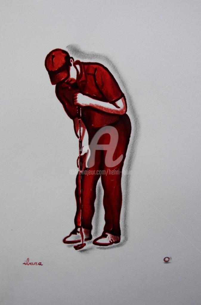 Henri Ibara - golf-n-16-dessin-d-ibara-encre-rouge-sanguine-et-crayon-sur-papier-aquarelle-300gr-format-30cm-sur-42cm-d-ibara.jpg