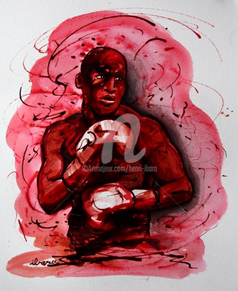 Henri Ibara - boxe-n-5-dessin-d-ibara-a-l-encre-rouge-et-sanguine-sur-papier-aquarelle-300gr-format-30cm-sur-42cm.jpg