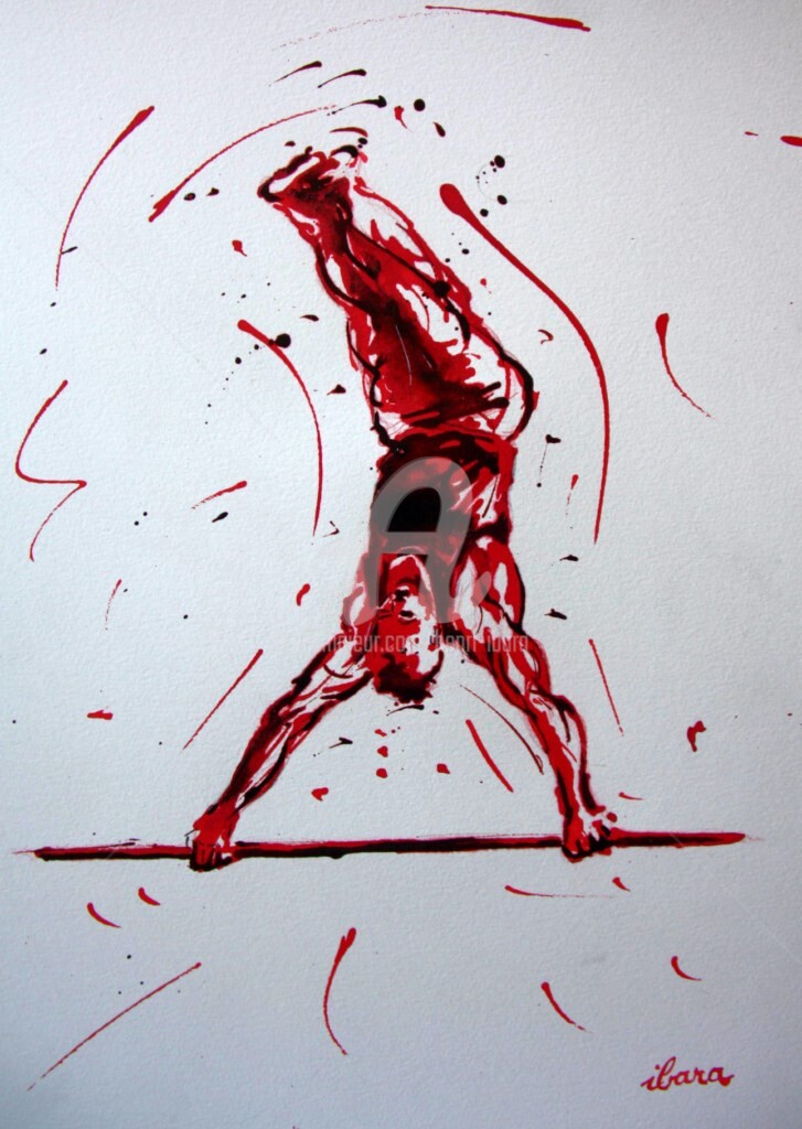 Henri Ibara - gymnastique-barre-fixe-n-1-dessin-d-ibara-a-l-encre-rouge-et-sanguine-sur-papier-aquarelle-300gr-format-30cm-sur-42cm.jpg