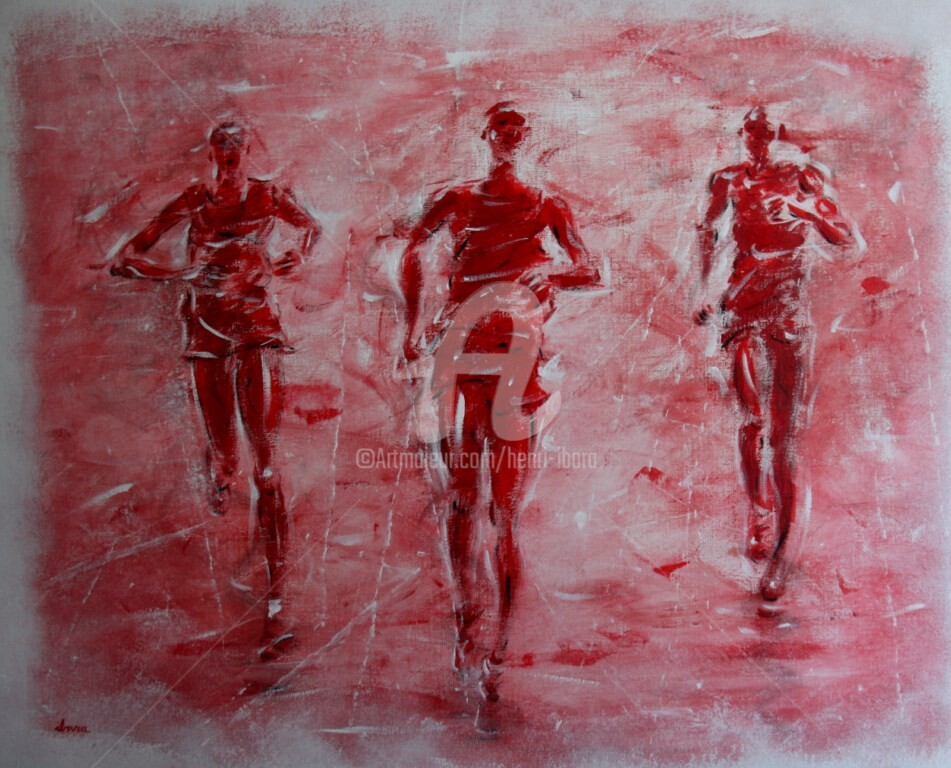 Henri Ibara - marathon-n-4-peinture-acrylique-sur-toile-par-ibara-format-1m-sur-81-cm.jpg